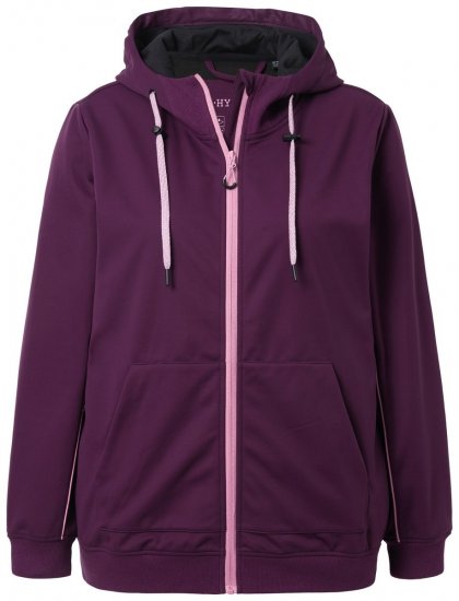 Ulla Popken 843186 Giacca softshell idrorepellente con catarifrangenti Bordeaux - Giacche - Giacche taglie forti da donna