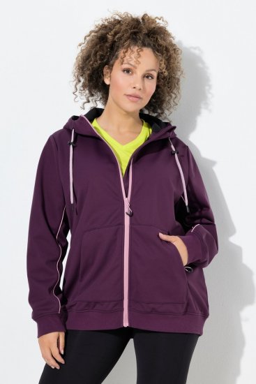 Ulla Popken 843186 Giacca softshell idrorepellente con catarifrangenti Bordeaux - Giacche - Giacche taglie forti da donna