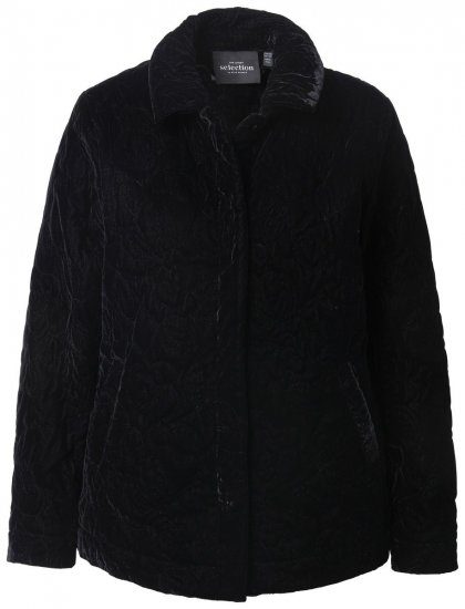 Ulla Popken 843244 Giacca di velluto Nero - Giacche - Giacche taglie forti da donna