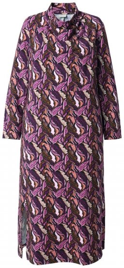 Ulla Popken 843358 Abito in felpa fantasia Prugna - Abiti in felpa - 