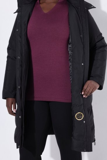 Ulla Popken SYMPATEX Triple Function Coat Black - Cappotti - Cappotti taglie forti da donna