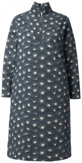 Ulla Popken 843506 Abito in felpa fantasia Nero - Abiti in felpa - 