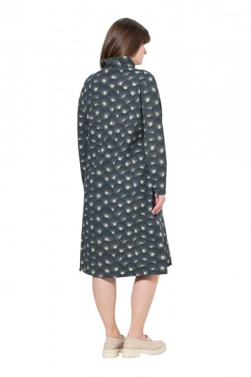 Ulla Popken 843506 Abito in felpa fantasia Nero - Abiti in felpa - 