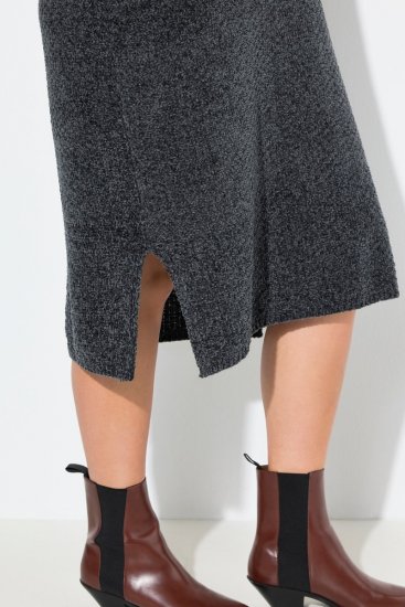 Ulla Popken 843592 Abito a maniche lunghe Antracite - Abiti in maglia - 