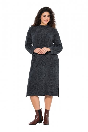 Ulla Popken 843592 Abito a maniche lunghe Antracite - Abiti in maglia - 