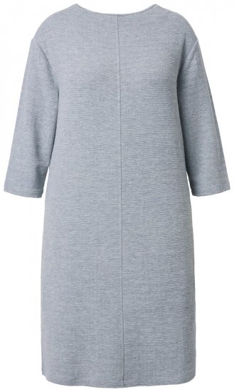 Ulla Popken 843999 Abito con maniche a 3/4 Grigio melange - Abiti - Vestiti per tutte le taglie