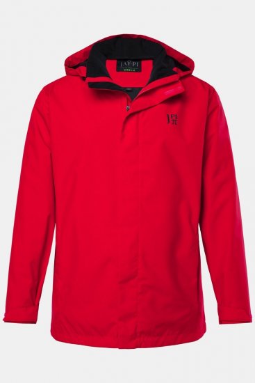 Jay-Pi 844210 Giacca antipioggia con cappuccio ripiegabile Rosso salsa - Giubbotti - Giubbotti Uomo Taglie Forti