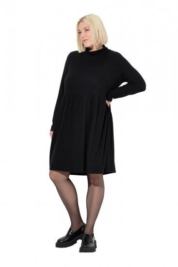 Ulla Popken 844233 Abito in maglia a maniche lunghe Nero - Abiti in maglia - 