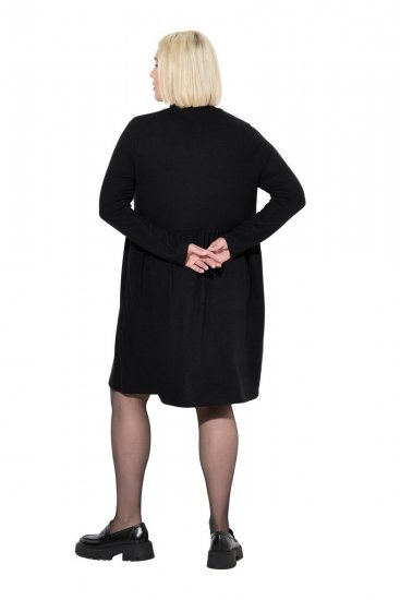 Ulla Popken 844233 Abito in maglia a maniche lunghe Nero - Abiti in maglia - 