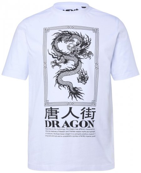 Men+ 299 T-shirt Drago Bianco - Magliette - Magliette Uomo Taglie Forti