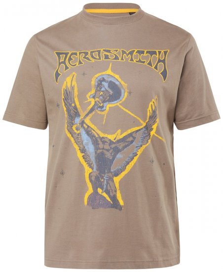 JP1880 844644 Aerosmith T-shirt Taupe scuro - Magliette di band - T-shirt band taglie forti