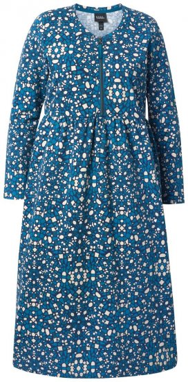 Ulla Popken 844722 Abito in felpa fantasia Petrolio - Abiti in felpa - 