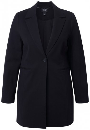Ulla Popken 844842 Blazer in jersey Nero - Blazer - Blazer Taglie Forti da Donna