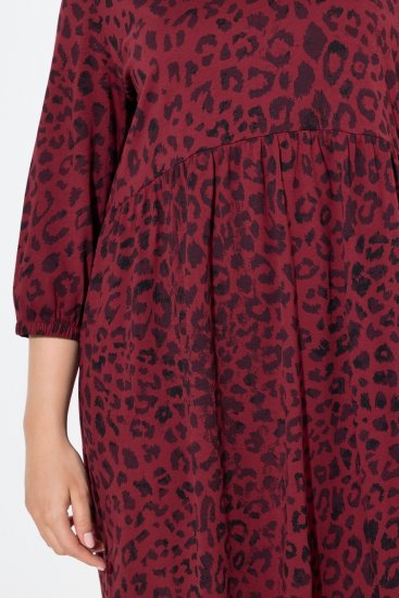 Ulla Popken 844945 Abito in jersey svasato con scollo a V Prugna - Abiti in jersey - 