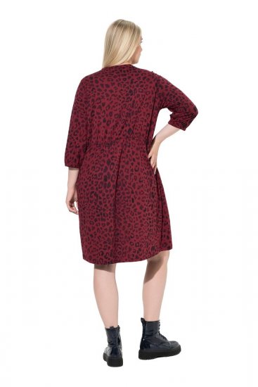 Ulla Popken 844945 Abito in jersey svasato con scollo a V Prugna - Abiti in jersey - 