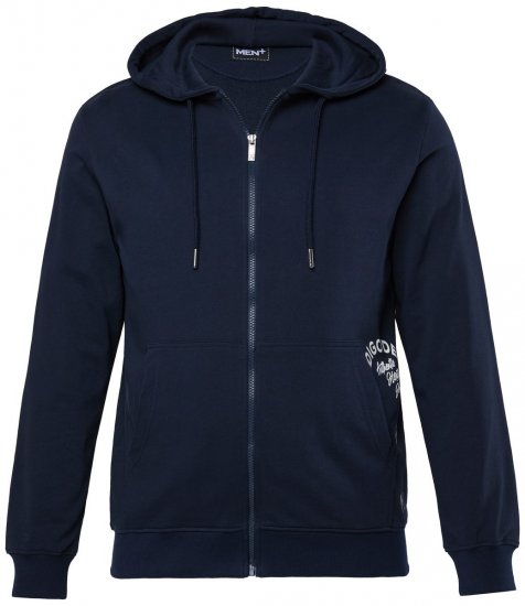 Men+ 957 Felpa con cappuccio e zip Blu scuro - Felpe & felpe con cappuccio - Felpe & Felpe con Cappuccio Uomo Taglie Forti