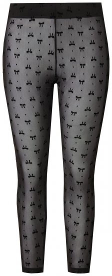 Ulla Popken 844970 Collant senza piede fantasia Nero - Collant & calzini - 