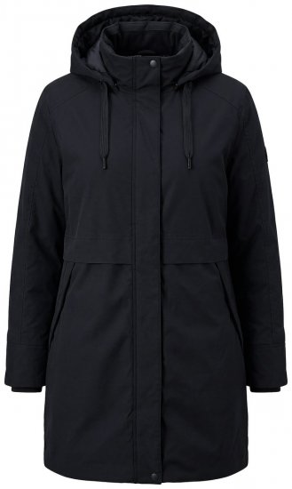 Ulla Popken 845111 Parka Nero - Cappotti - Cappotti taglie forti da donna