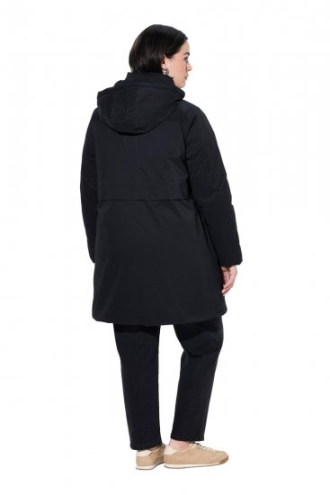 Ulla Popken 845111 Parka Nero - Cappotti - Cappotti taglie forti da donna