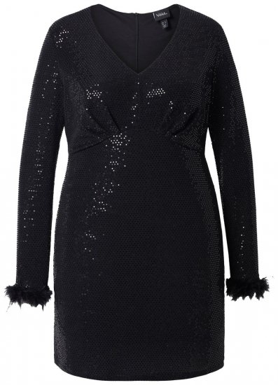 Ulla Popken 845145 Abito di paillettes Nero - Abiti da sera - Abiti da sera taglie forti