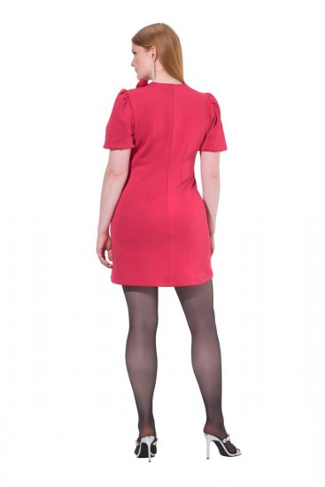 Ulla Popken 845148 Abito aderente a fiori Magenta - Abiti - Vestiti per tutte le taglie