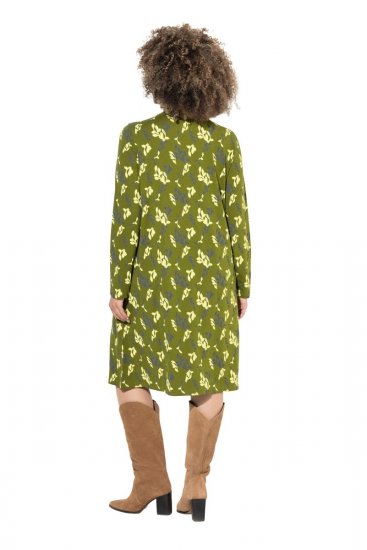 Ulla Popken 845190 Abito in jersey a fiori Turchese - Abiti in jersey - 