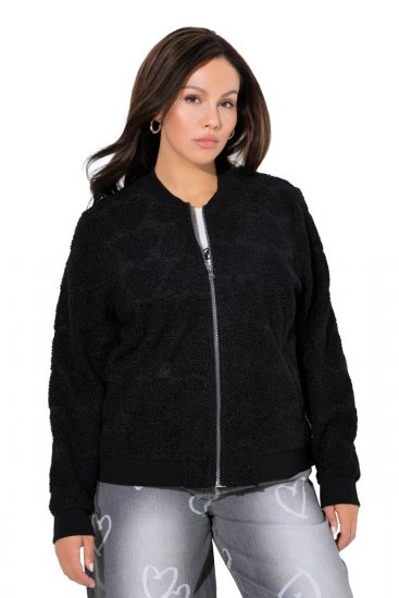 Ulla Popken 845262 Giacca teddy Nero - Giacche - Giacche taglie forti da donna