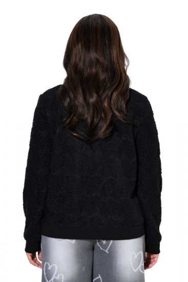 Ulla Popken 845262 Giacca teddy Nero - Giacche - Giacche taglie forti da donna