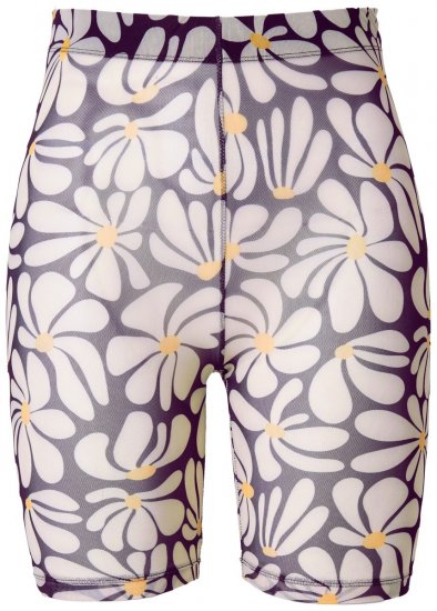Ulla Popken 845285 Pantaloncini anti-sfregamento a fiori Nero - Pantaloncini anti-sfregamento - 