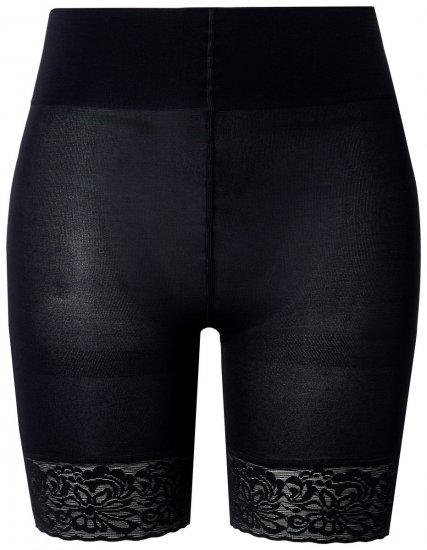 Ulla Popken 845319 Pantaloncini anti-sfregamento con pizzo Nero - Pantaloncini anti-sfregamento - 