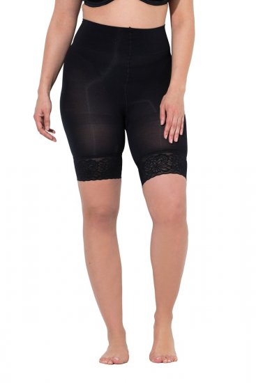 Ulla Popken 845319 Pantaloncini anti-sfregamento con pizzo Nero - Pantaloncini anti-sfregamento - 