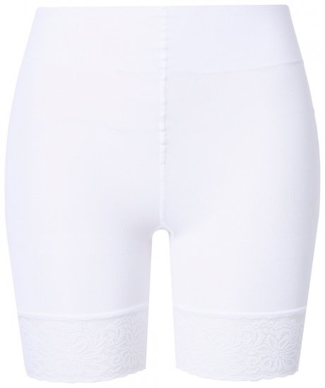 Ulla Popken 845319 Pantaloncini anti-sfregamento con pizzo Bianco - Pantaloncini anti-sfregamento - 