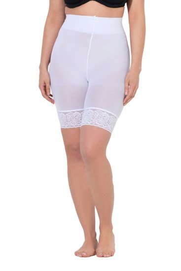 Ulla Popken 845319 Pantaloncini anti-sfregamento con pizzo Bianco - Pantaloncini anti-sfregamento - 