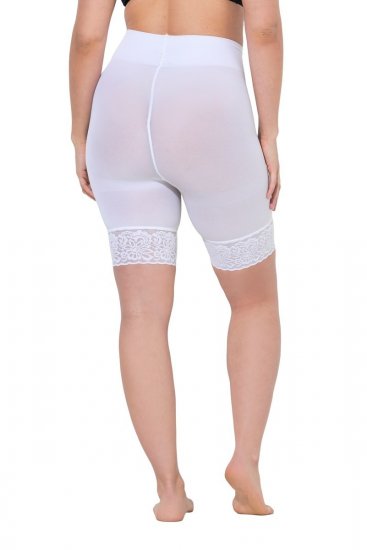 Ulla Popken 845319 Pantaloncini anti-sfregamento con pizzo Bianco - Pantaloncini anti-sfregamento - 