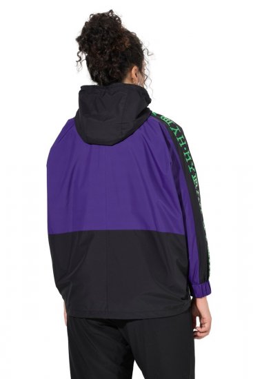 Ulla Popken 845648 Giacca a vento con maniche a pipistrello Lilla - Giacche - Giacche taglie forti da donna