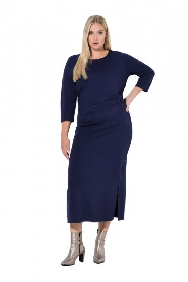 Ulla Popken 845705 Abito in jersey Blu scuro - Vestiti midi - Abiti midi taglie comode