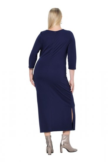 Ulla Popken 845705 Abito in jersey Blu scuro - Vestiti midi - Abiti midi taglie comode