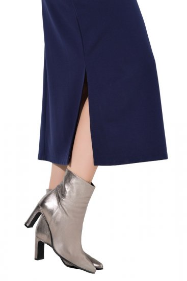 Ulla Popken 845705 Abito in jersey Blu scuro - Vestiti midi - Abiti midi taglie comode