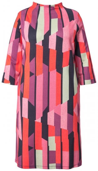 Ulla Popken 845794 Abito in jersey fantasia Rosa - Abiti - Vestiti per tutte le taglie