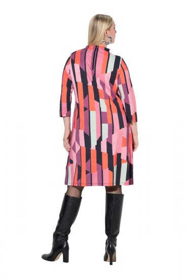 Ulla Popken 845794 Abito in jersey fantasia Rosa - Abiti - Vestiti per tutte le taglie