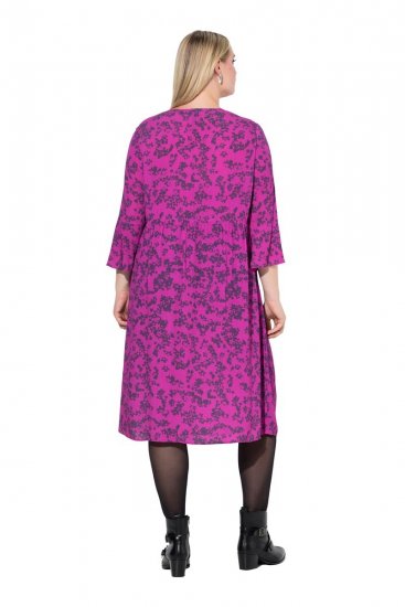 Ulla Popken 845825 Abito midi a fiori con scollo a V Lilla - Vestiti midi - Abiti midi taglie comode