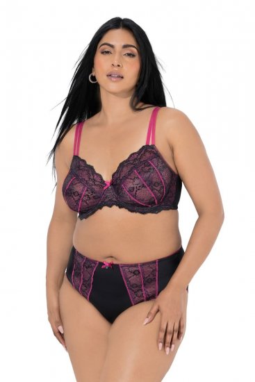 Ulla Popken 845885 Slip a fiori con pizzo Rosa - Slip - 