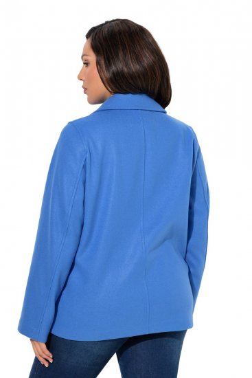 Ulla Popken 846021 Cappotto in pile Blu - Cappotti - Cappotti taglie forti da donna