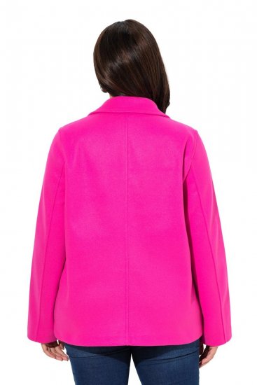 Ulla Popken 846021 Cappotto in pile Rosa - Cappotti - Cappotti taglie forti da donna