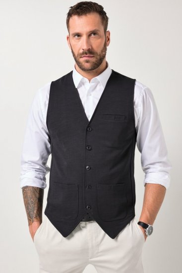 JP1880 846089 Gilet in felpa Nero - Abiti - Abiti da Uomo Taglie Forti