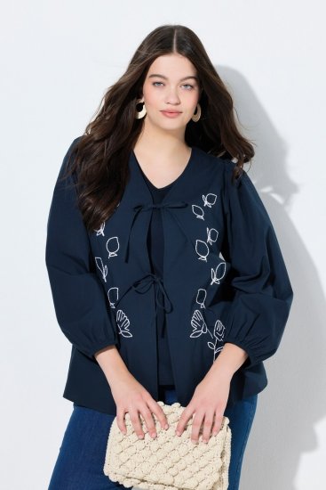 Ulla Popken 846197 Giacca Blu scuro - Giacche - Giacche taglie forti da donna