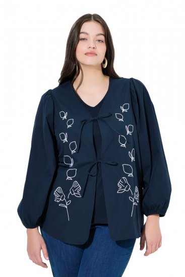 Ulla Popken 846197 Giacca Blu scuro - Giacche - Giacche taglie forti da donna