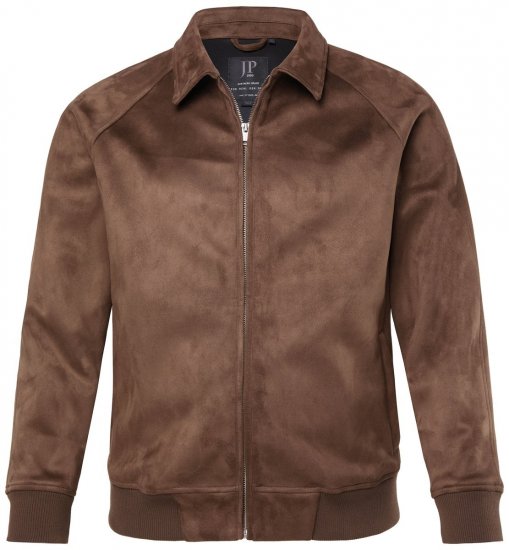 JP1880 846200 Giacca bomber effetto camoscio Marrone scuro - Giubbotti - Giubbotti Uomo Taglie Forti