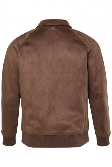 JP1880 846200 Giacca bomber effetto camoscio Marrone scuro - Giubbotti - Giubbotti Uomo Taglie Forti