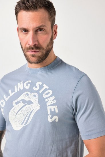 JP1880 846221 Rolling Stones Tongue T-shirt Azzurro - Magliette di band - T-shirt band taglie forti